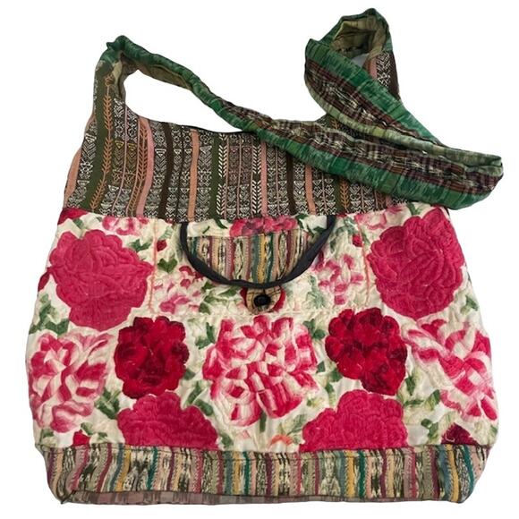 Unknown Handbags - Unbranded floral mexican embroidered tote.